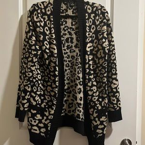 Cheetah print cardigan